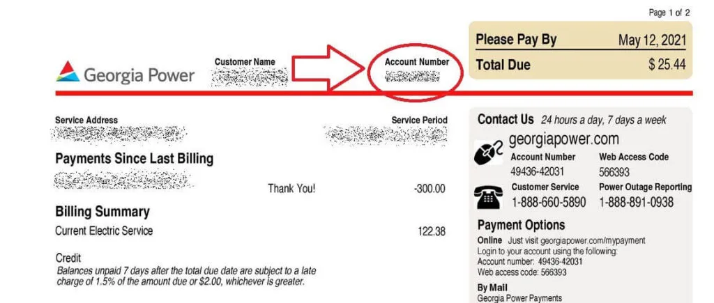Georgia Power Bill